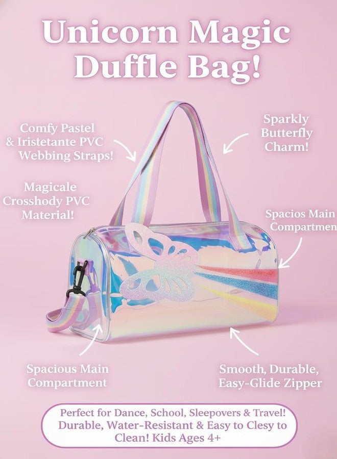 Happy Hues حقيبة سفر بألوان قوس قزح ثلاثية الأبعاد للبنات (حقيبة سفر على شكل فراشة) - Image 5